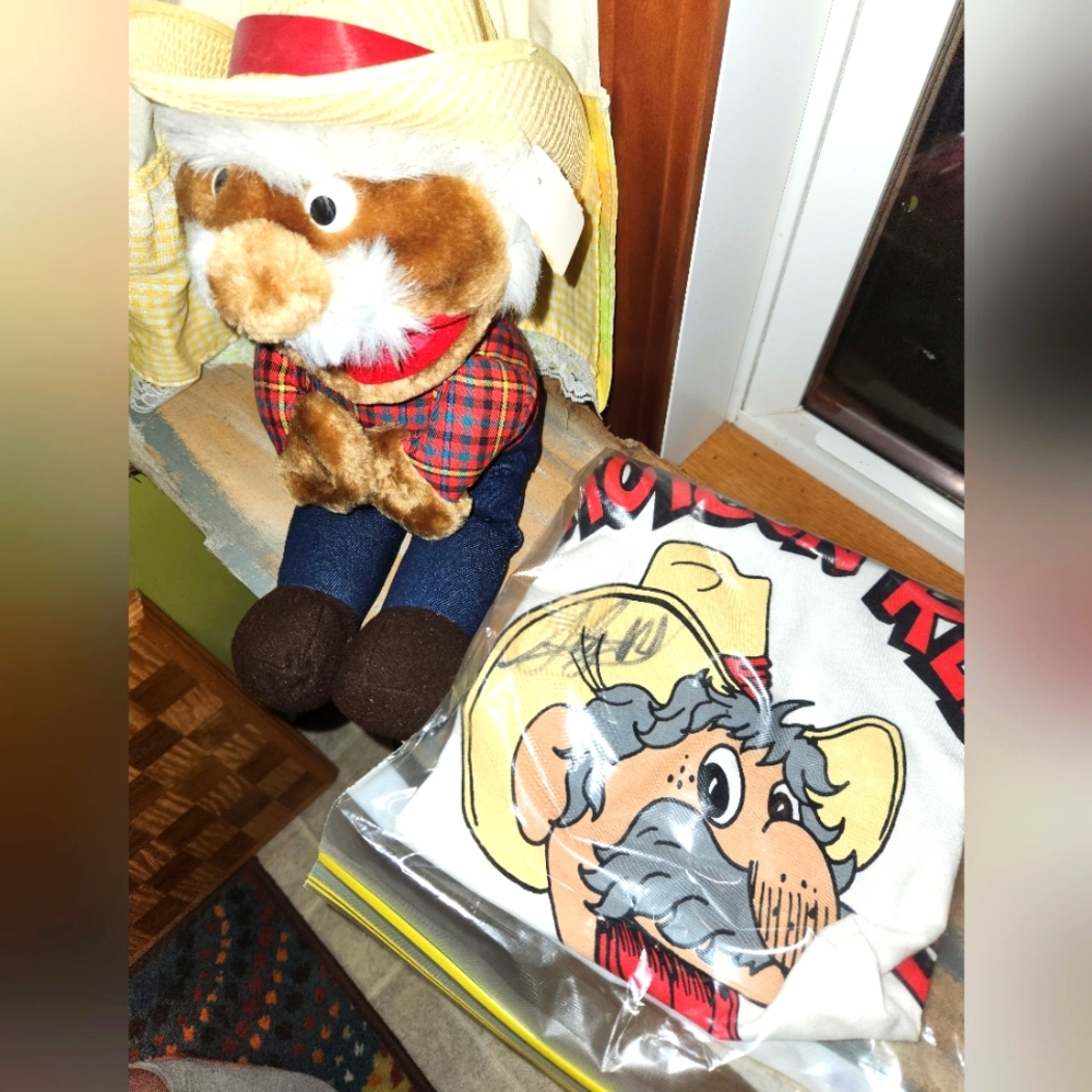 Shotgun Red Stuffed Animal and Autographed Tshirt